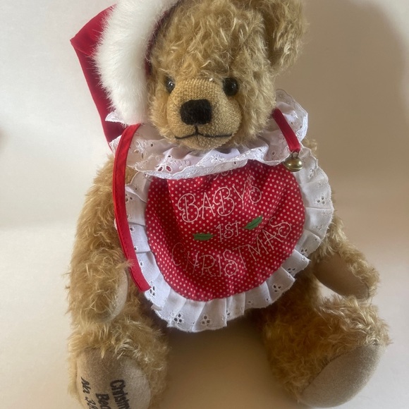 RARE!! Hermann spielwaren bear  Mohair Jointed Limited Edition Christmas 1981 - Picture 13 of 13